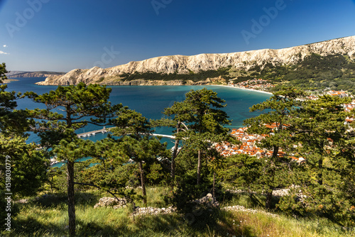 Fototapeta Naklejka Na Ścianę i Meble -  Tourist trail leading from Baska to the cemetery and to the Church of St. John,