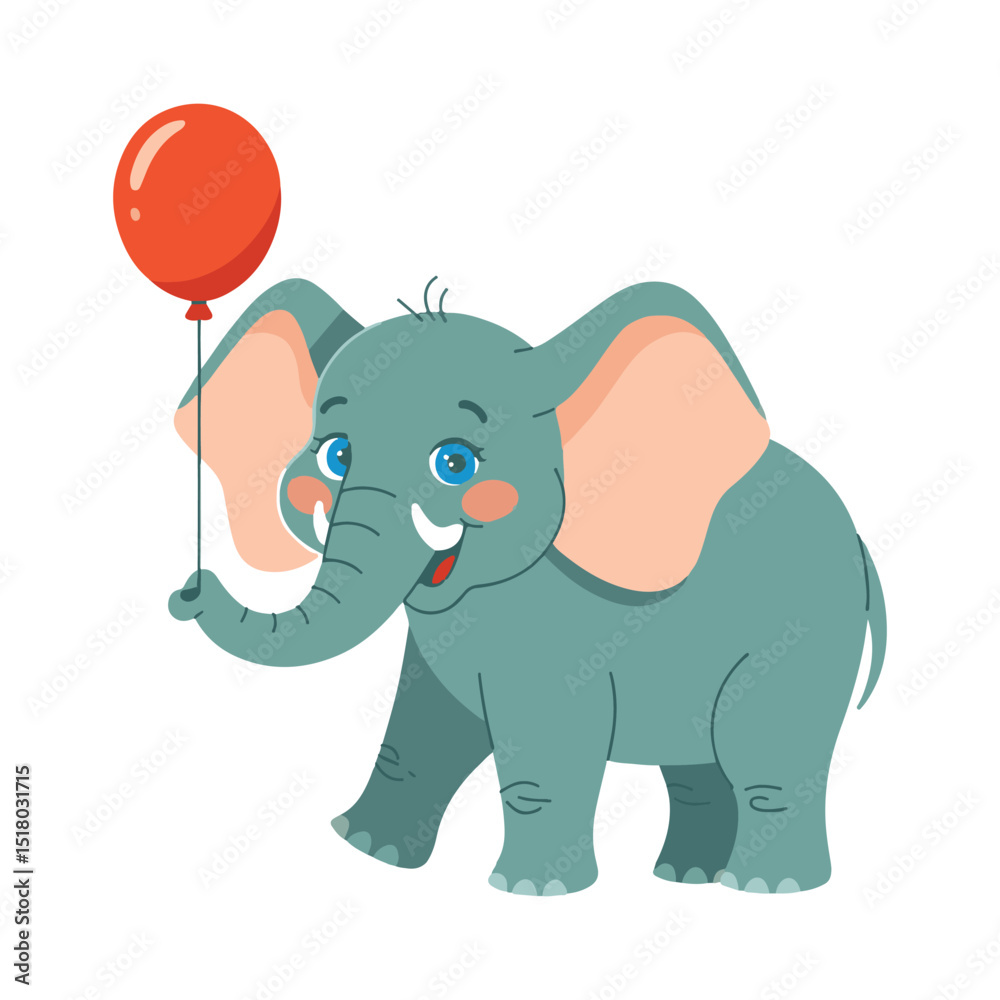 Baby Elephant with Balloon
Baby Elephant with Balloon