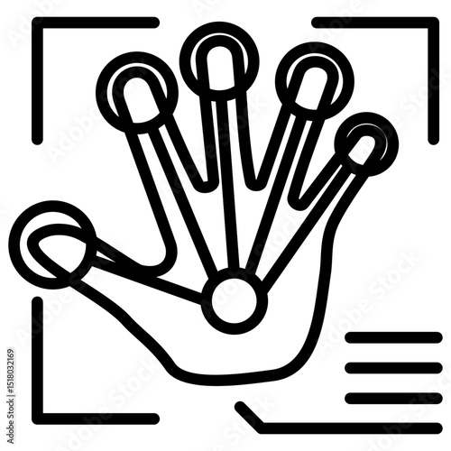 Gesture Control Line Icon