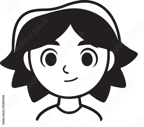Cute smiling child boy cartoon character vector illustration