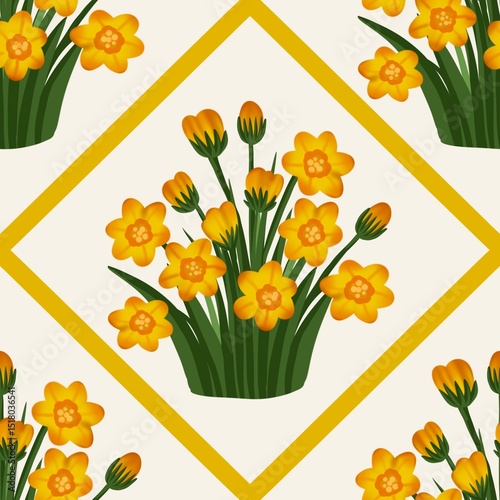 Fototapeta Naklejka Na Ścianę i Meble -  Seamless watercolour and unique floral pattern background for covers, notes, banner. Soft backgrounds colour. Watercolour art work. Flower stalk. Colourful flower.