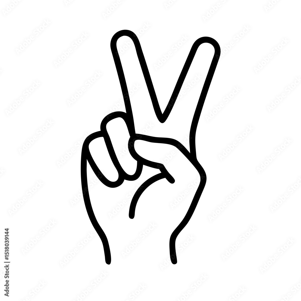 Obraz premium Hand symbols represent different feelings. Vector 