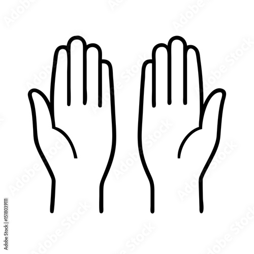 Hand symbols represent different feelings. Vector  