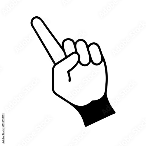 Hand symbols represent different feelings. Vector  