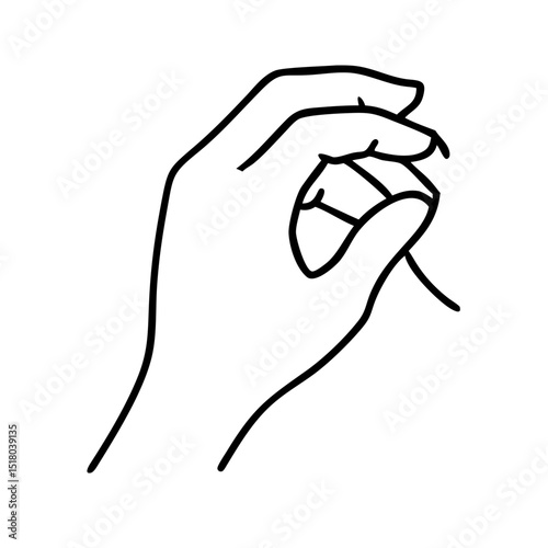 Hand symbols represent different feelings. Vector  