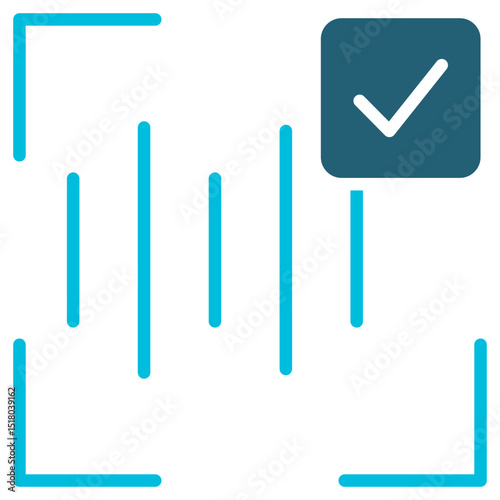Voice Recognition Glyph Blue Icon