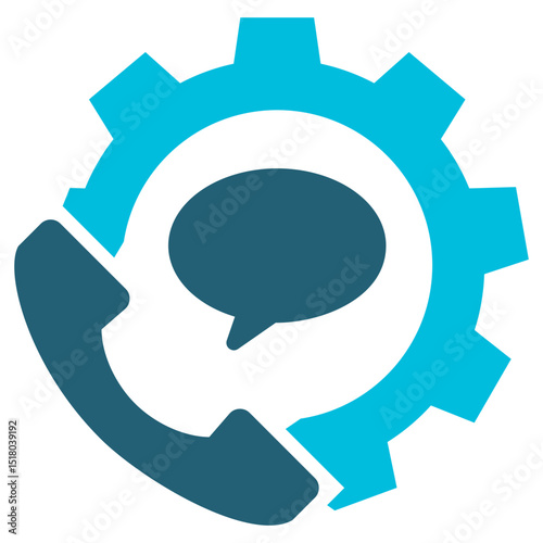 Assistance Glyph Blue Icon