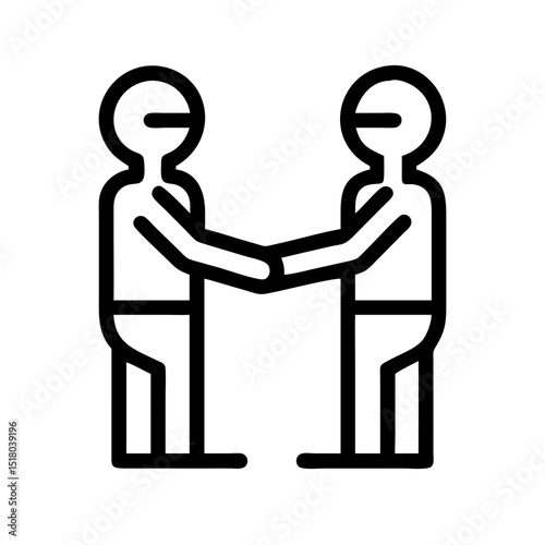 Two people holding hands  Vector  Pictogram
