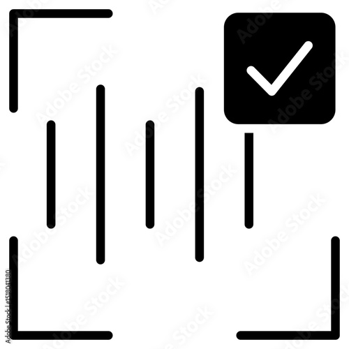 Voice Recognition Glyph Black Icon
