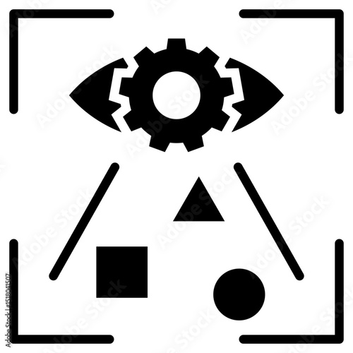 Perception Glyph Black Icon