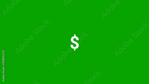 White text displaying dollar amounts starting from $100 and increasing to $1000 on a green screen background. Perfect for finance, investment, business growth, income, and money-related projects.