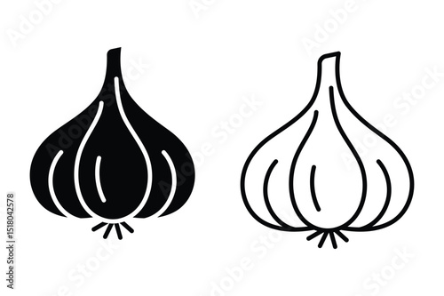 Vector garlic bulb icon 
