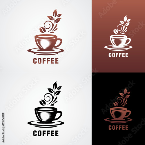 Coffee premium bar brand symbol icon