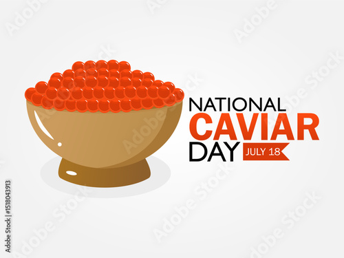 Vector graphic of National Caviar Day for National Caviar Day celebration.