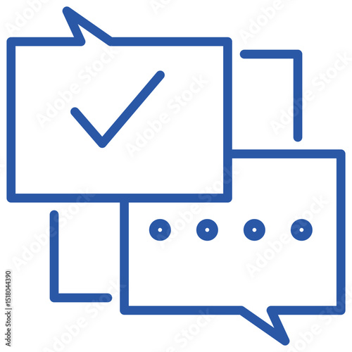 Interaction Blue Line Icon