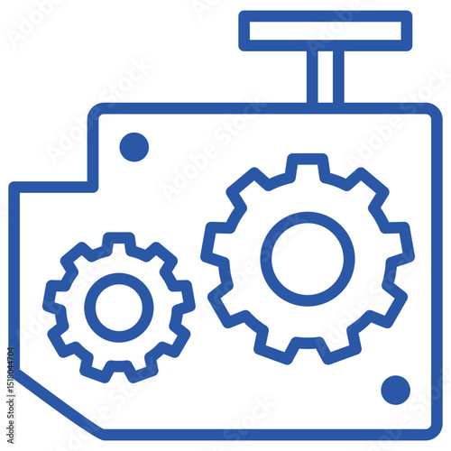 Machine Blue Line Icon