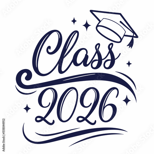 Class of 2026 Graduation Graphic for Digital & Merch