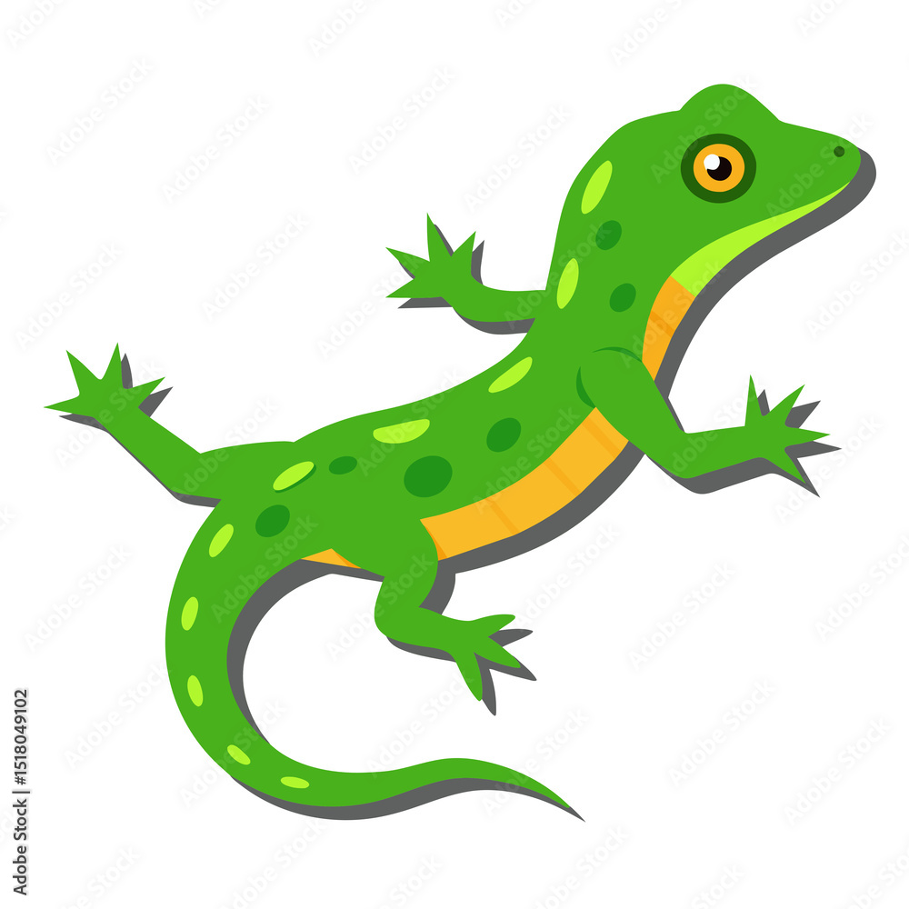 Obraz premium Funny green cartoon dragon reptile vector illustration with a cute baby alligator character playing with a toy in nature