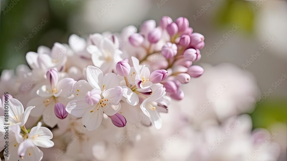 Obraz premium Delicate Lilac Buds, Springtime Elegance