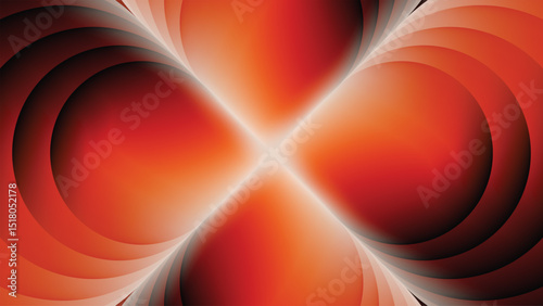 Abstract wallpaper poster featuring layered blooming flower shapes in vibrant orange gradient shades, ideal for artistic backgrounds and modern design themes.