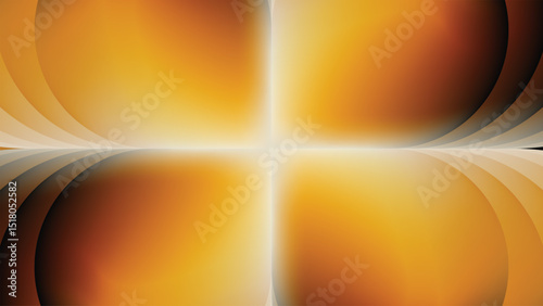 Abstract wallpaper poster featuring layered blooming flower shapes in vibrant orange gradient shades, ideal for artistic backgrounds and modern design themes.