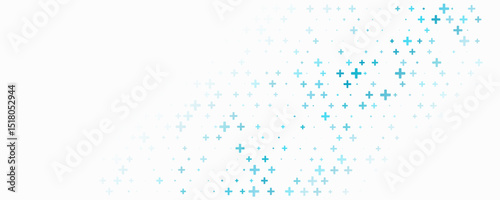 Abastract healthcare medical background. Mathematical random plus symbols pattern. Technology innovation in medicine.