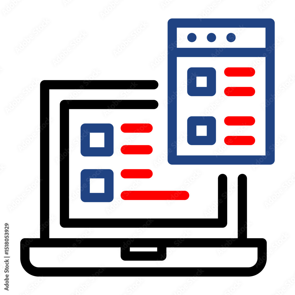 Fototapeta premium landing page icon