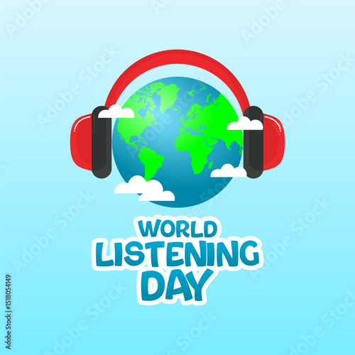 Vector graphic of World Listening Day for World Listening Day celebration.