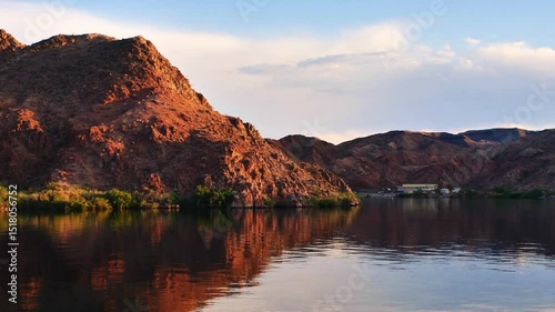 Willow beach marina and Lake Mead panorama