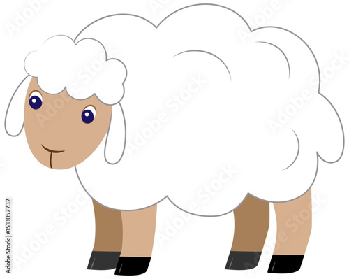 Realistic Sheep Drawing – Detailed Wool Animal Art for Farming and Eco Designs

