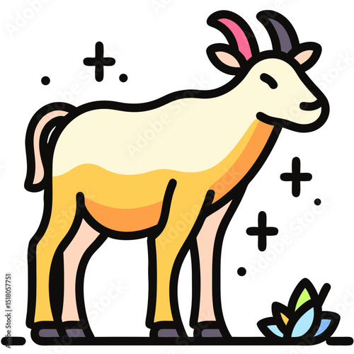 An icon representing the concept of Qurban, which is the Islamic tradition of sacrificing an animal during Eid al-Adha