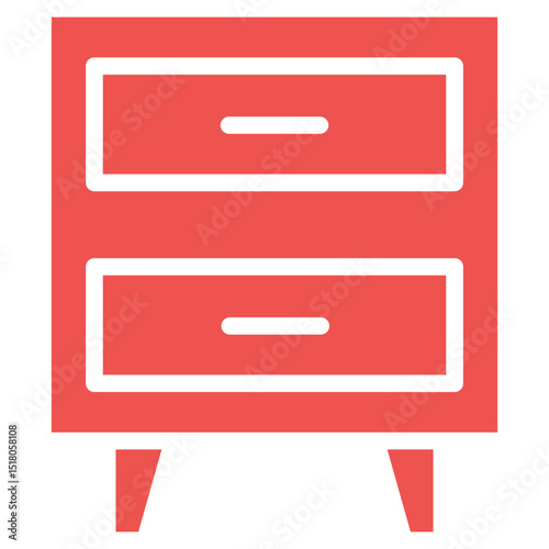 Bedside Table Vector Icons