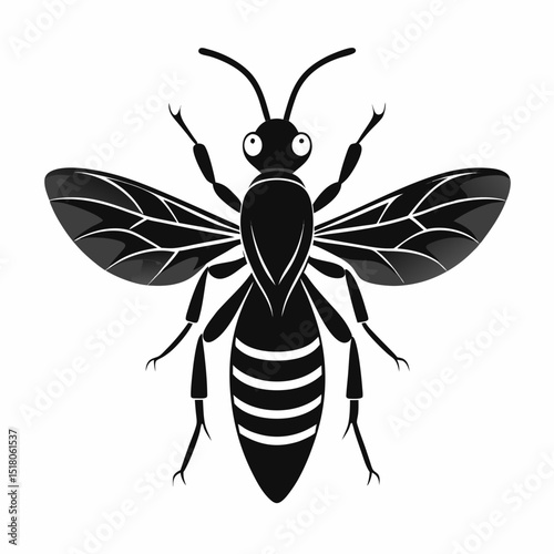 vector illustration of a fly