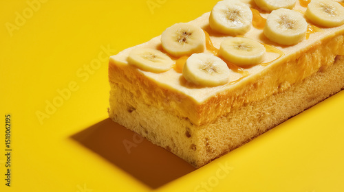 Banana Cake. Sliced Banana Cake. Minimalist Cake.