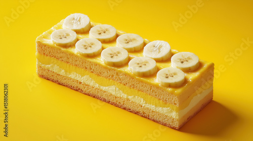 Banana Cake. Sliced Banana Cake. Minimalist Cake.