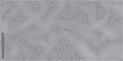 A seamless,abstract pattern resembling topographic lines or wood grain,with thin,flowing light grey lines on a solid medium grey background.The lines form organic,undulating shapes and closed contours