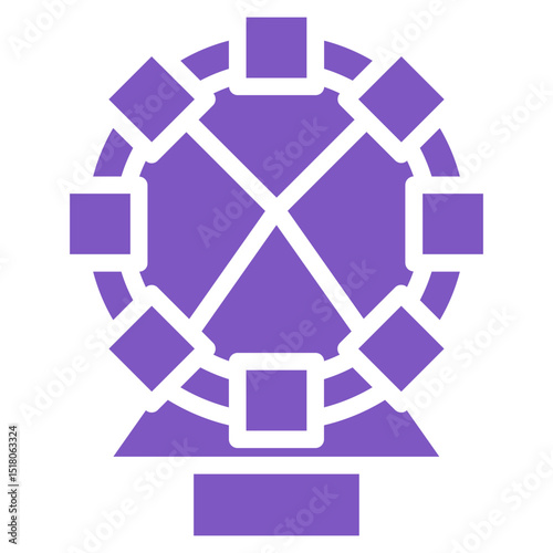 Ferris Wheel Vector Icons