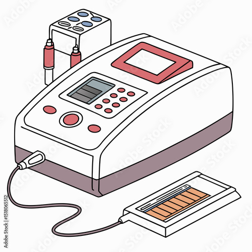 Creative ELISA Reader Vector Illustration | Clean and Modern Design for Immunoassay Testing, Laboratory Diagnostics, and Biomedical Research Projects