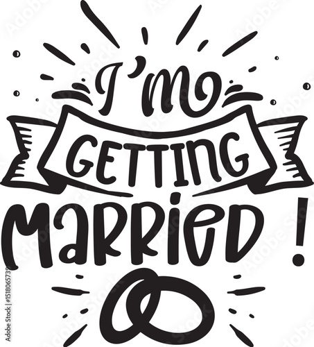 I am getting married, design illustration