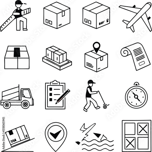 Scalable Delivery Icons Pack Perfect for Logistics Branding and Website Design