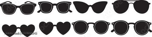 Sunglasses fashion silhouette vector illustration