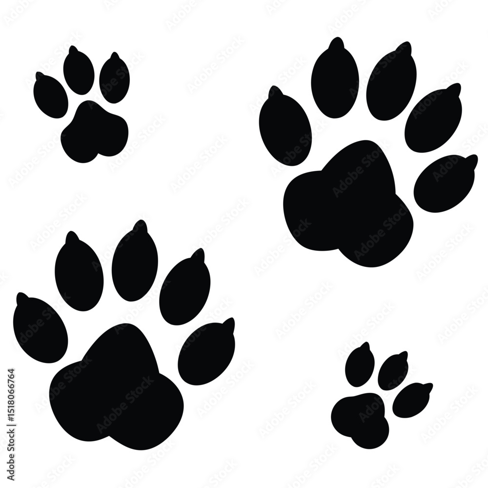 Fototapeta premium animal paw prints