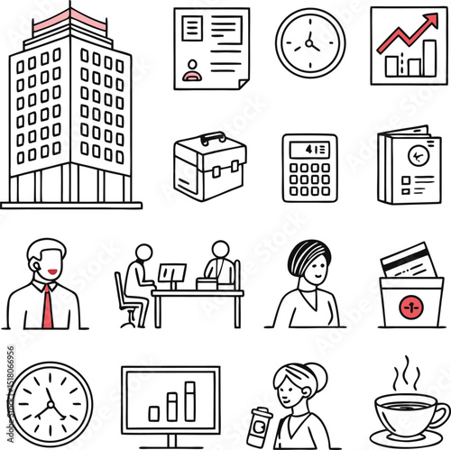 Scalable business icons perfect for branding projects workflow design and corporate identity needs
