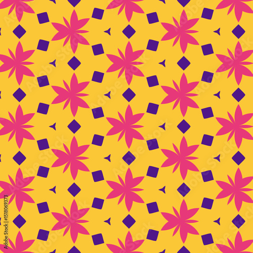 Non-Tile Bold Floral Geometry