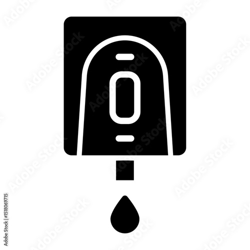 Electrical soap box icon Flat outline fill black and white