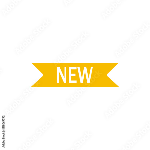 vector illustration of a yellow label