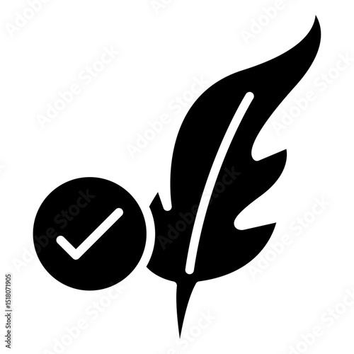 Hypoallergenic tested icon Flat outline fill black and white