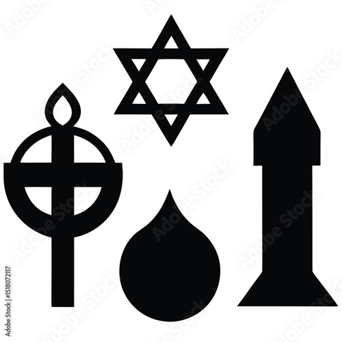 vector illustration of a religious symbols