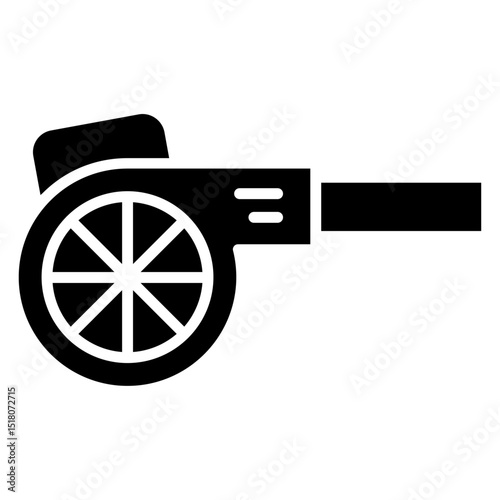 Leaf blower icon Flat outline fill black and white