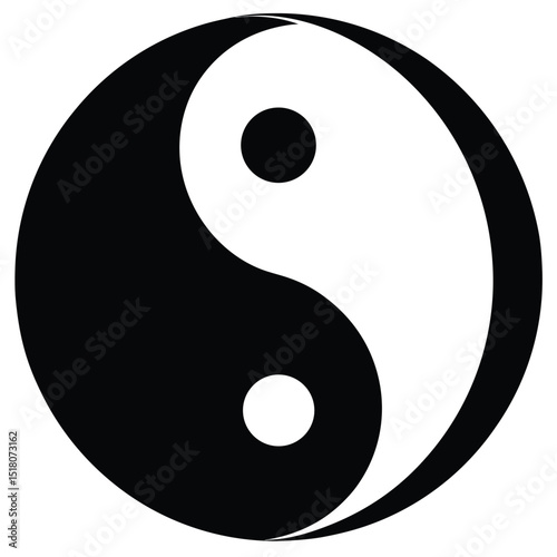 yin yang symbol on white